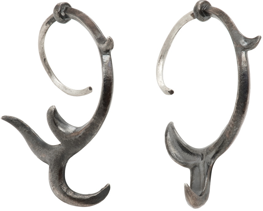 J.KIM Silver Wrought-Iron Fence Earrings