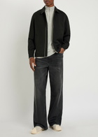 Les Deux Greyson Half-zip Merino Wool Jumper Grey
