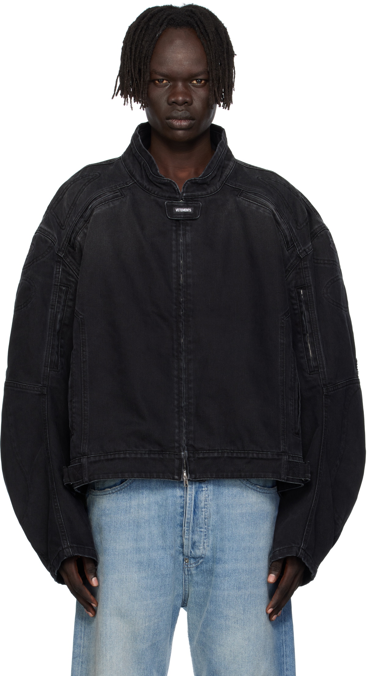 Vetements Blue and Grey Reebok Edition Gabber Tracksuit Jacket