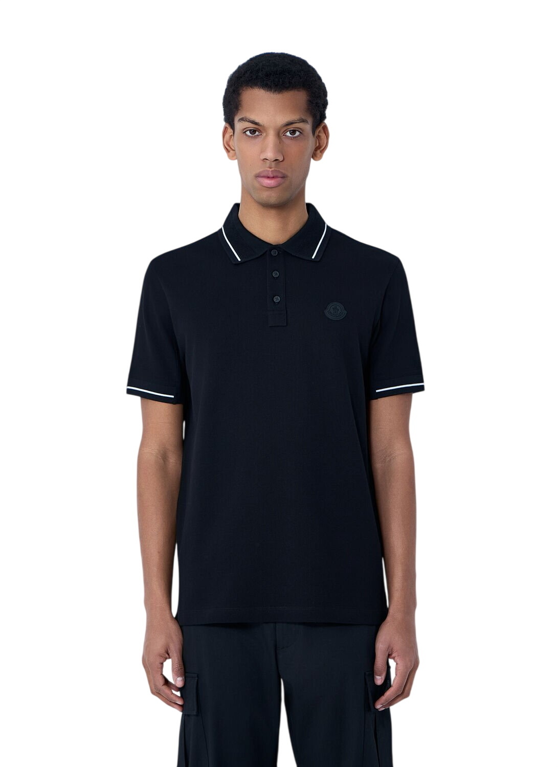 Moncler - Cotton piqué polo shirt Moncler
