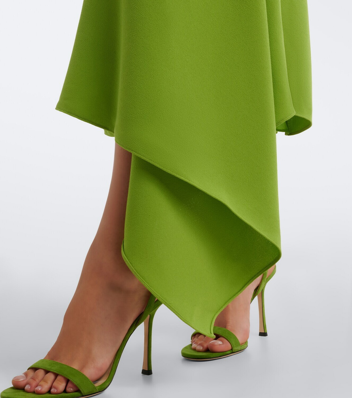 Roksanda Elva asymmetric crêpe midi dress