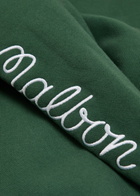 Malbon Clubhouse Logo Cotton Sweatpants Green