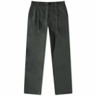 Studio Nicholson Men's Tuck Pleat Pant in Black/Olive