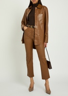 Joseph Mock-neck Cashmere top Brown