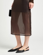 Peserico Womens Midi skirt in Dark brown