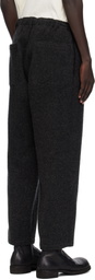 Y's For Men Gray Herringbone Elastic Trousers