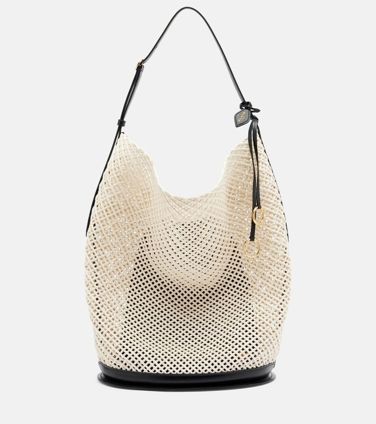 Alaïa Hip Large leather-trimmed bucket bag