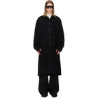 Rick Owens Black Tower Buttoned Brad Coat