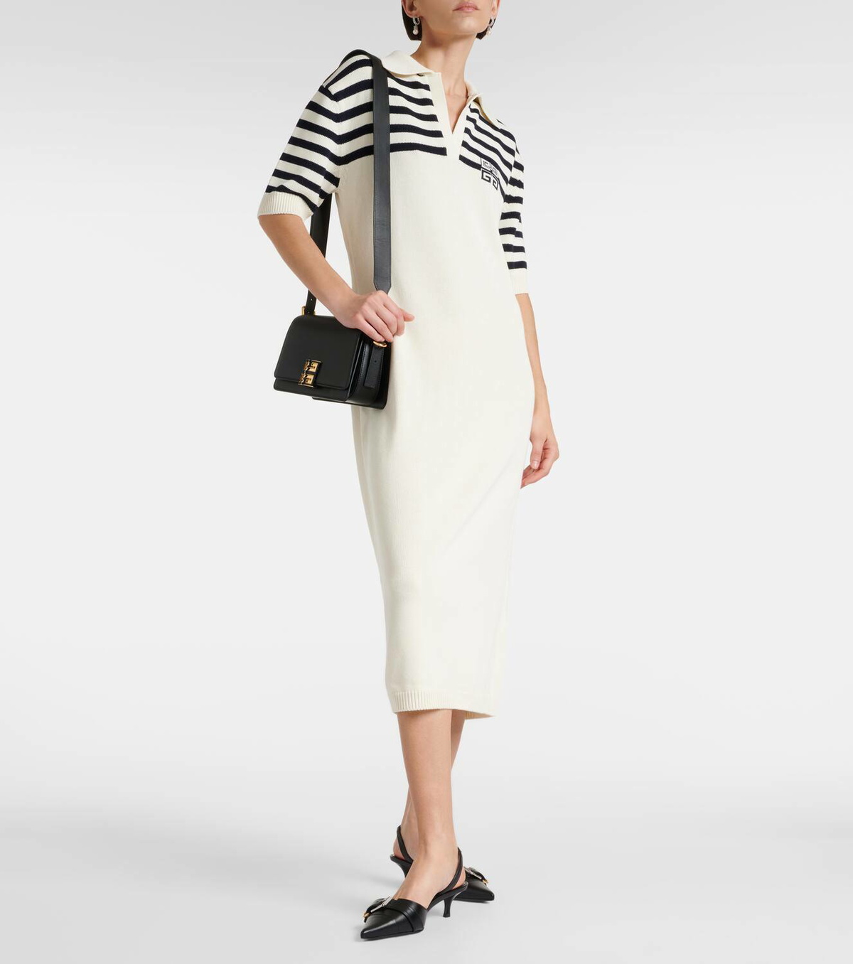 ワンピース Givenchy Polo Style Dress Givenchy Logo Fit-Flare Mini Polo Dress - Bergdorf Goodman