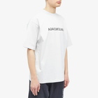 Balenciaga Men's Mirror Logo T-Shirt in Ecru/Black