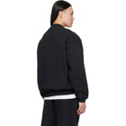 Fear of God ESSENTIALS Black Varsity 90s Crewneck Sweatshirt