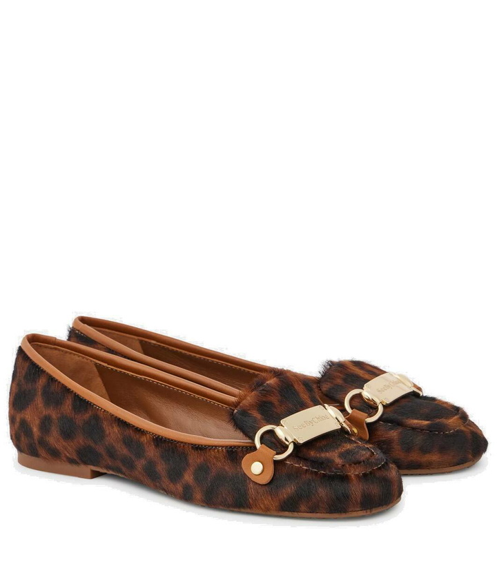 Photo: See By Chloé Signature calf hair ballet flats