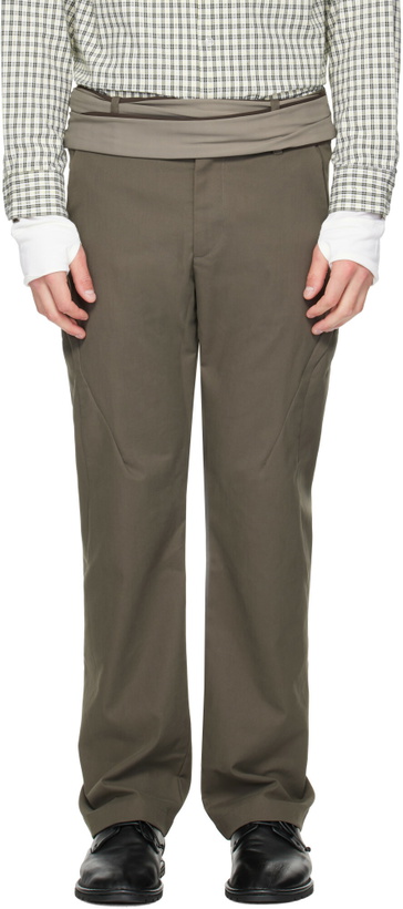 Photo: POST ARCHIVE FACTION (PAF) Khaki Climber Trousers