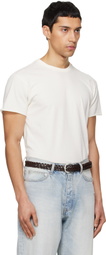 TONYWACK Off-White Garment Dyed Raw Edge T-shirt