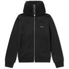 Givenchy Leather Logo Patch Zip Hoody