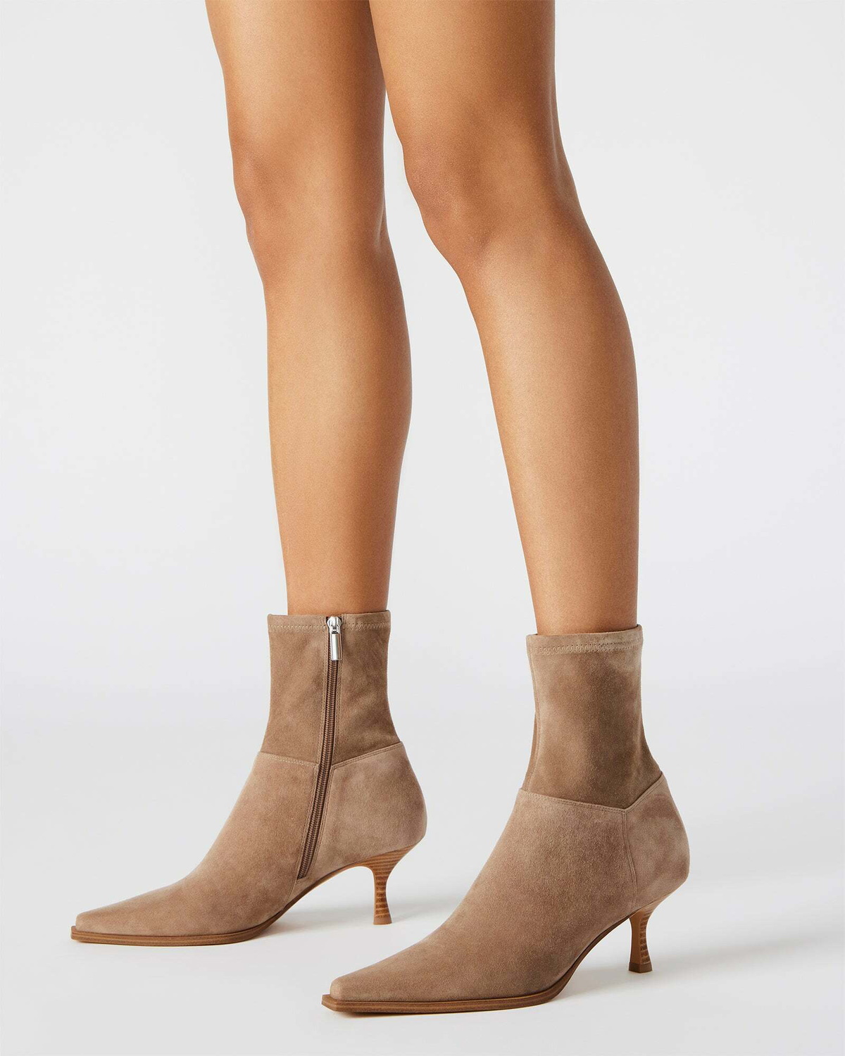 Steve Madden Stasia Booties in Taupe