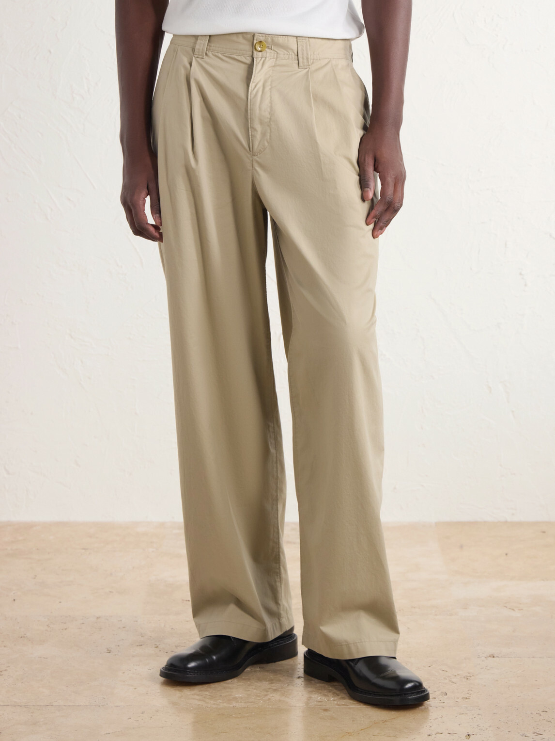 Aimé Leon Dore - Straight-Leg Pleated Cotton Trousers - Neutrals