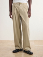 Aimé Leon Dore - Straight-Leg Pleated Cotton Trousers - Neutrals