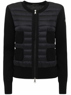 MONCLER Wool Tricot & Nylon Down Jacket