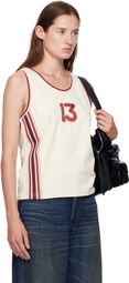 Acne Studios Off-White Embroidered-Logo Tank Top