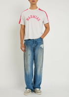 Nahmias Dirty Wash Distressed Straight-leg Jeans Denim