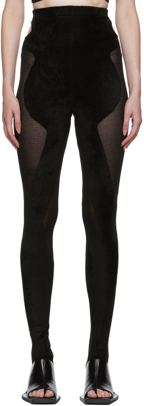 Photo: Dion Lee Black Chenille Intarsia Leggings