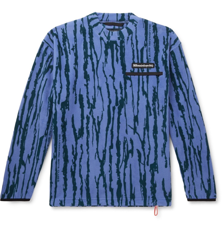 Photo: Billionaire Boys Club - Logo-Embroidered Waffle-Knit Cotton-Jersey Sweatshirt - Purple