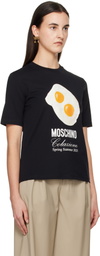 Moschino Black Eggs Print T-shirt