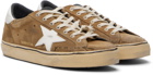 Golden Goose Brown & White Super-Star Sneakers