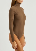 Spanx Suit Yourself Ribbed Stretch-jersey Bodysuit Caramel