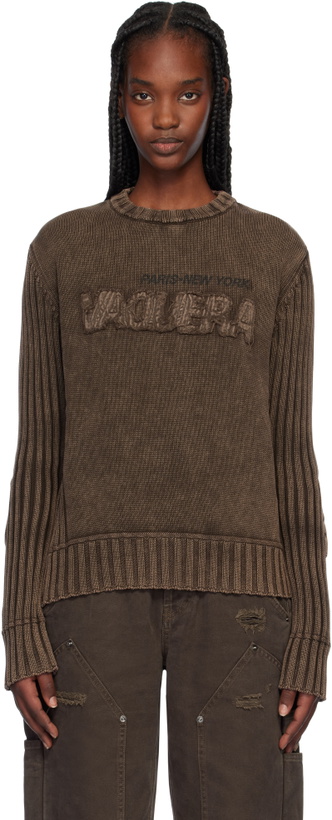 Photo: VAQUERA Brown Rib Knit Sweater