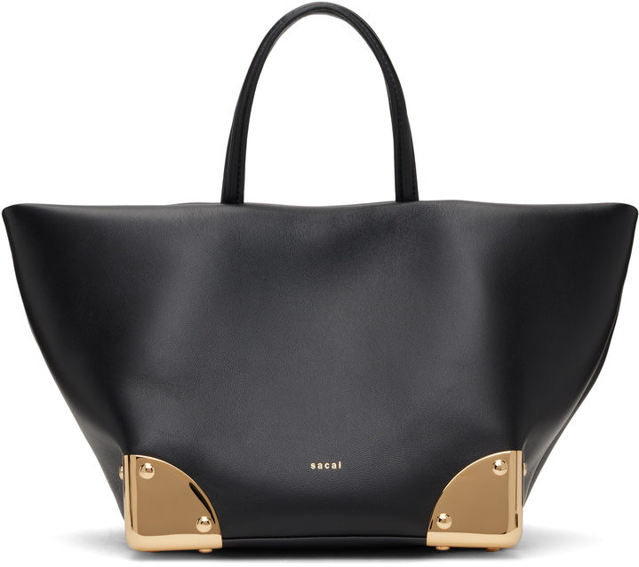 Photo: sacai Black Corner Metal Small Tote