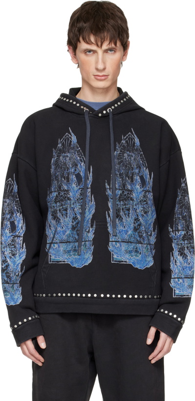 Photo: Who Decides War Black Flame Glass Hoodie