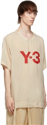 Y-3 Beige Sanded Cupro T-Shirt