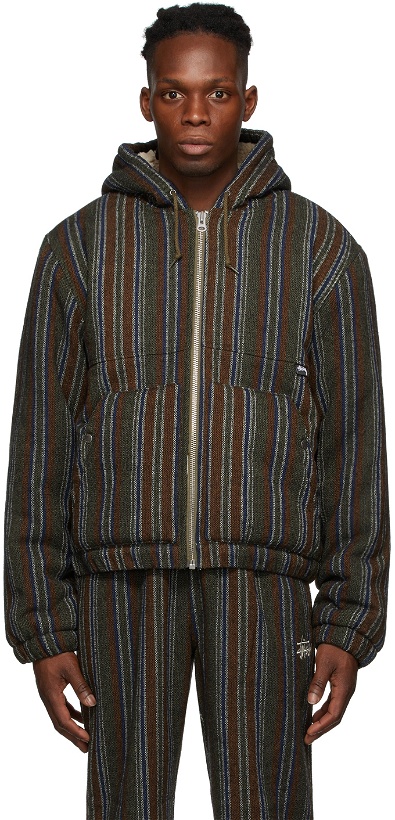 Photo: Stüssy Multicolor Wool Stripe Work Jacket