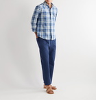 Barena - Tapered Cotton-Twill Drawstring Trousers - Blue