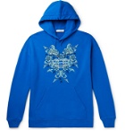 Givenchy - Printed Loopback Cotton-Jersey Hoodie - Blue