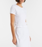 Leset Pointelle cotton crop top