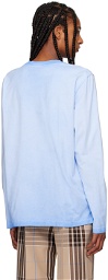 MSGM Blue Faded Long Sleeve T-Shirt