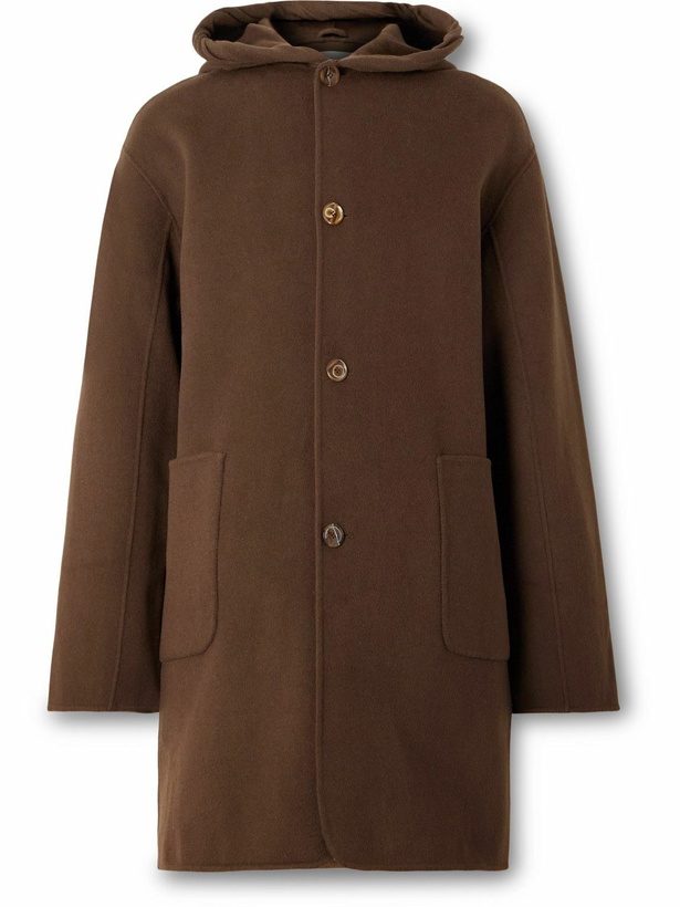 Photo: Séfr - Yves Wool-Blend Hooded Coat - Brown