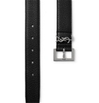 SAINT LAURENT - 3cm Full-Grain Leather Belt - Black