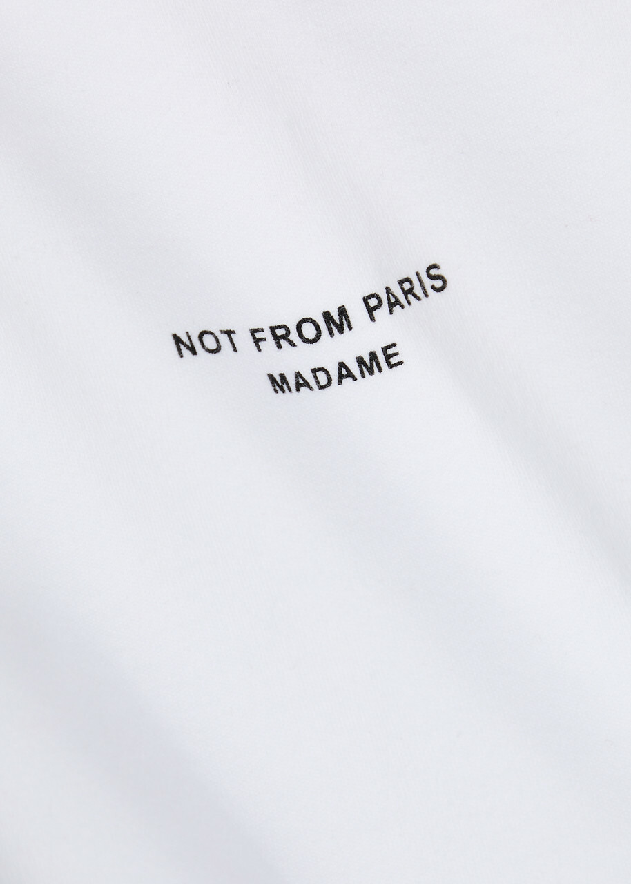 DRÔLE DE Monsieur Le T-shirt Slogan Printed Cotton T-shirt White