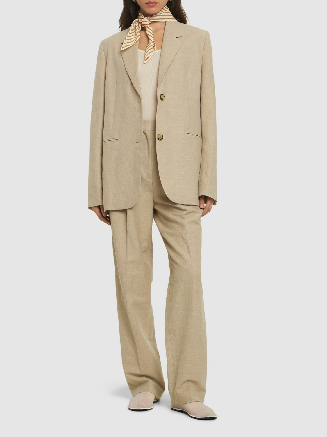 TOTEME Tailored Suit Linen Blend Jacket