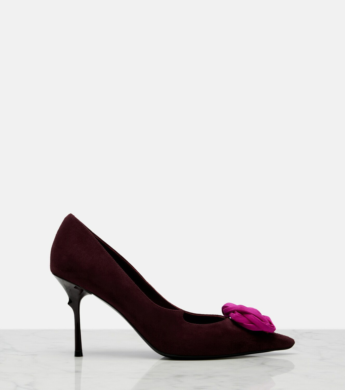 Roger Vivier Rose Vivier floral-appliqué suede pumps