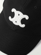CELINE - Logo-Appliquéd Wool-Twill Baseball Cap - Black