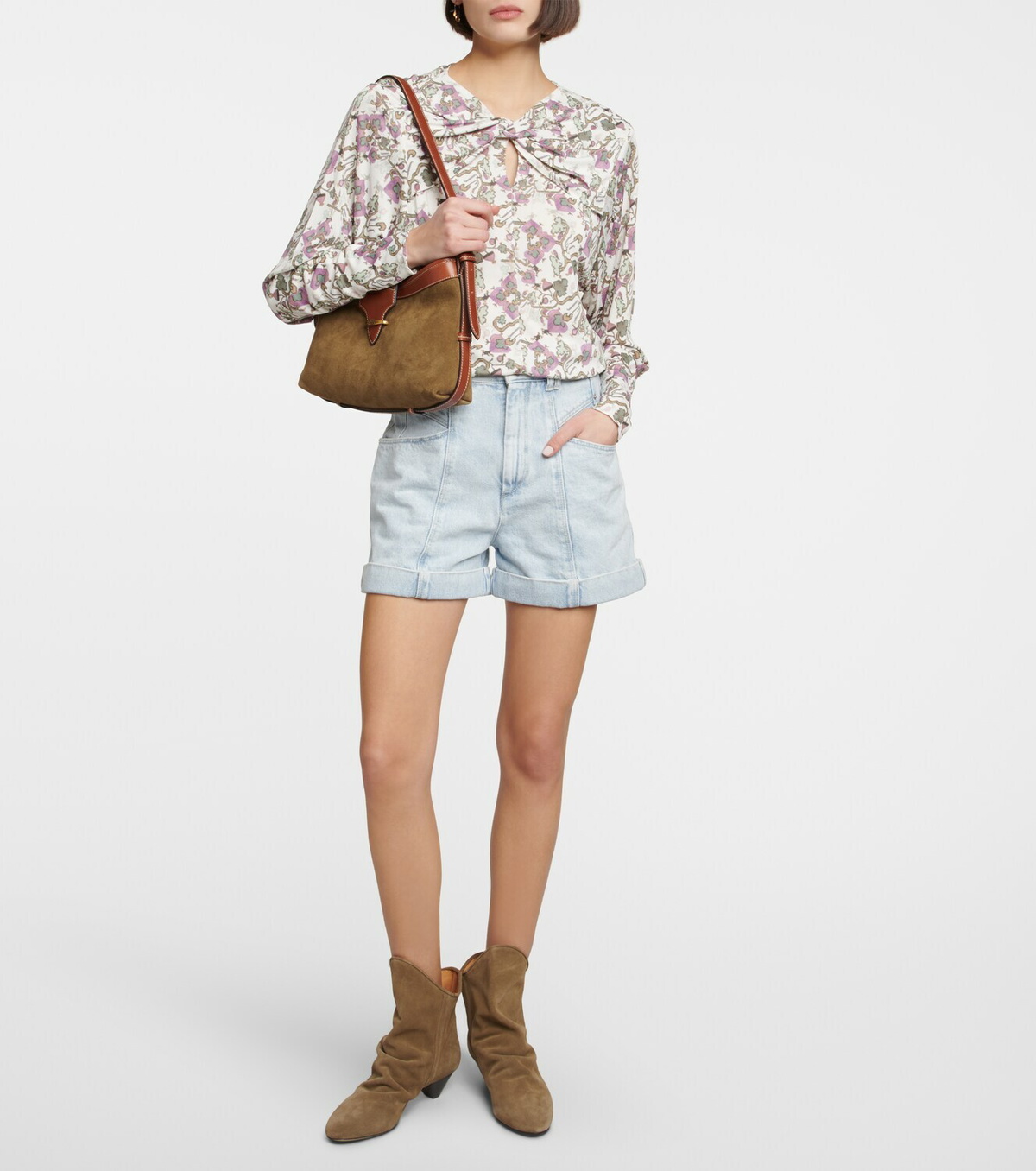 Isabel Marant - Botsy Baguette suede shoulder bag