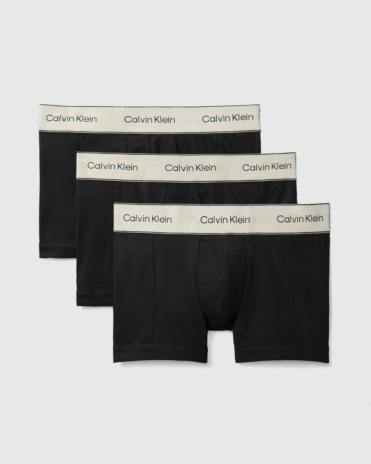Calvin Klein Underwear Heritage Cotton Stretch 3 Trunks Black Mens Sleep- & Loungewear