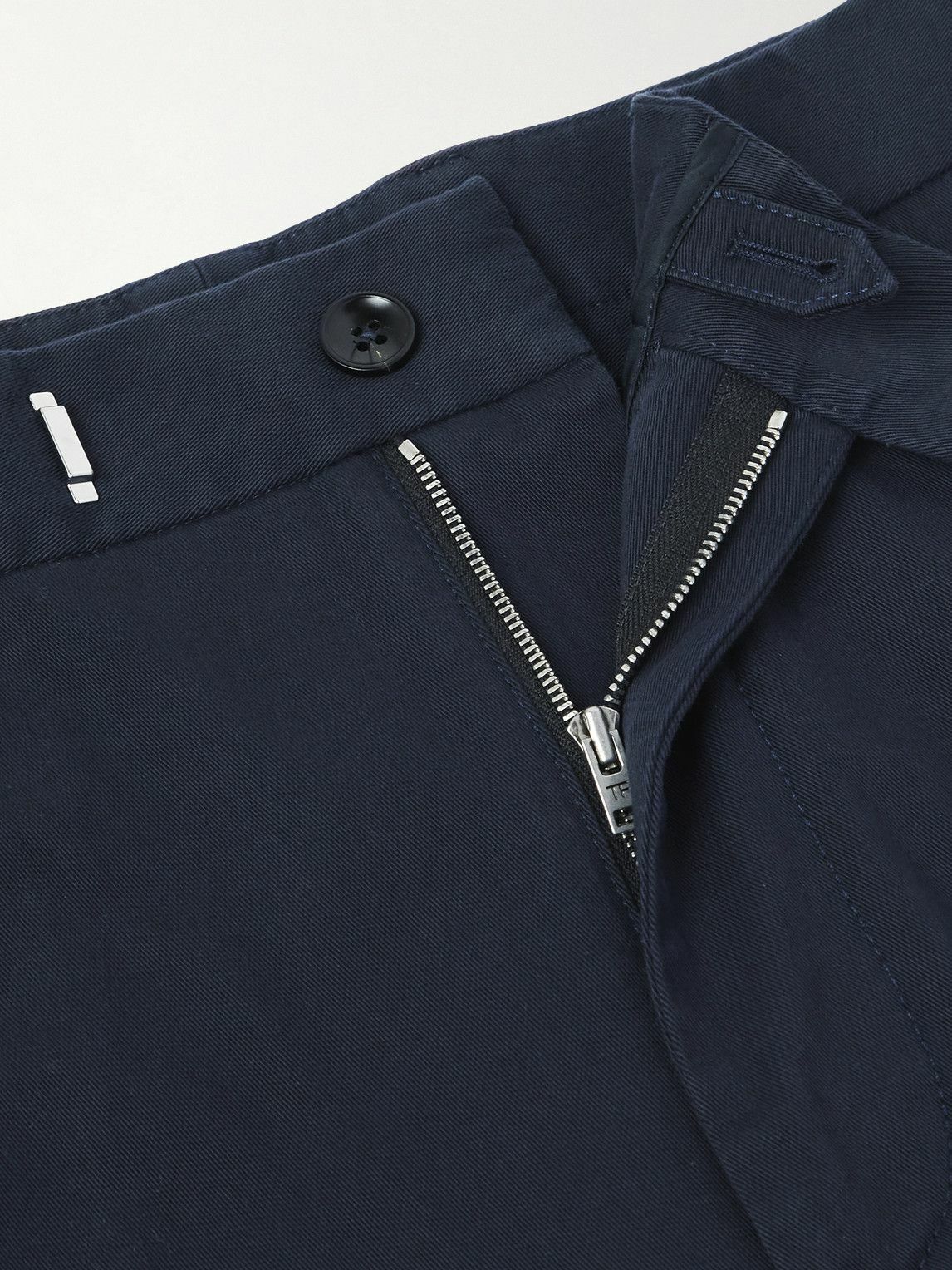 TOM FORD - Tapered Cotton-Blend Twill Chinos - Blue