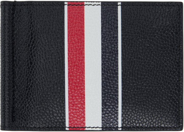 Photo: Thom Browne Black RWB Stripe Money Clip Wallet
