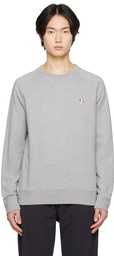 Maison Kitsuné Gray Tricolor Fox Clean Sweatshirt